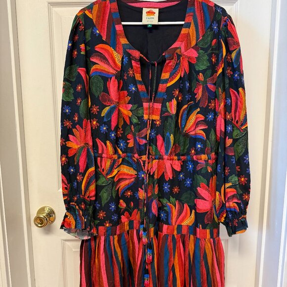 Farm Rio Black Banana Sky Lenzing™ Ecovero™ Viscose Mini Dress - Picture 2 of 8